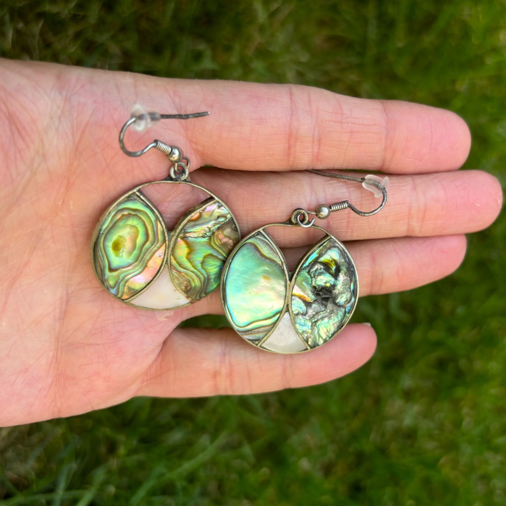 Abalone Shell Vintage Earrings